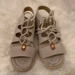 Michael Kors tie up gladiator sandals.